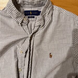 Polo by Ralph Lauren Men's Gray Checkered Shirt